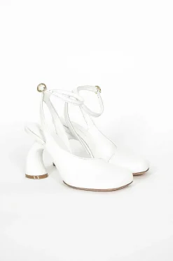Square Toe Heel White