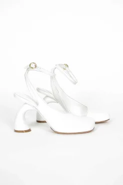 Square Toe Heel White
