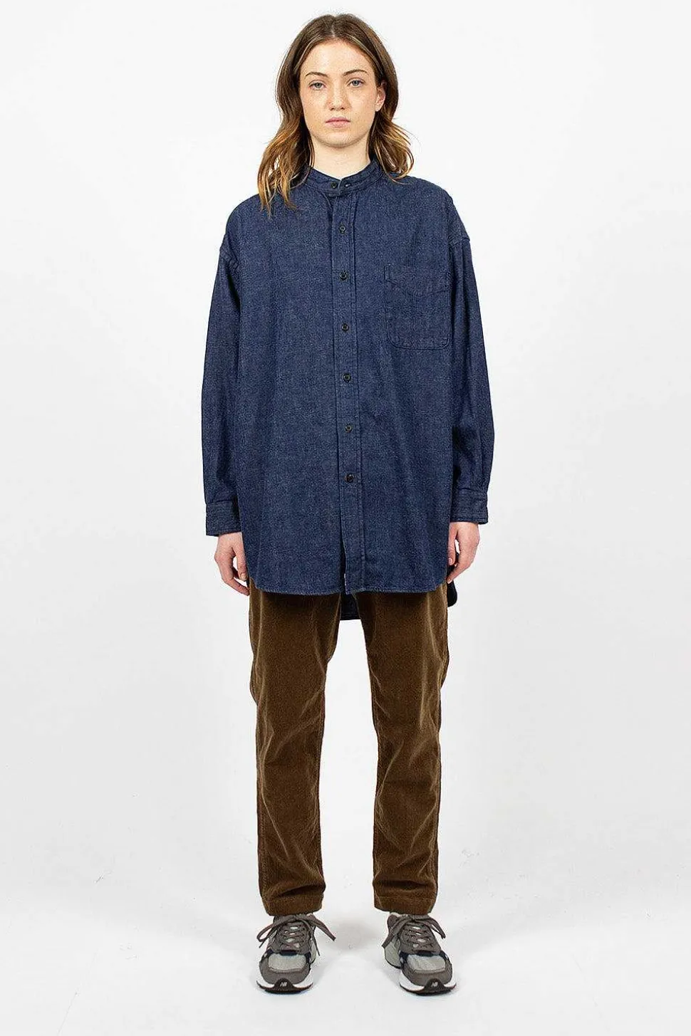 Stand Collar Shirt One Wash