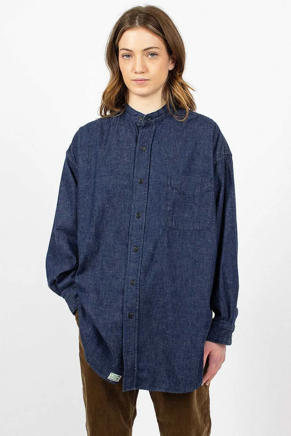 Stand Collar Shirt One Wash