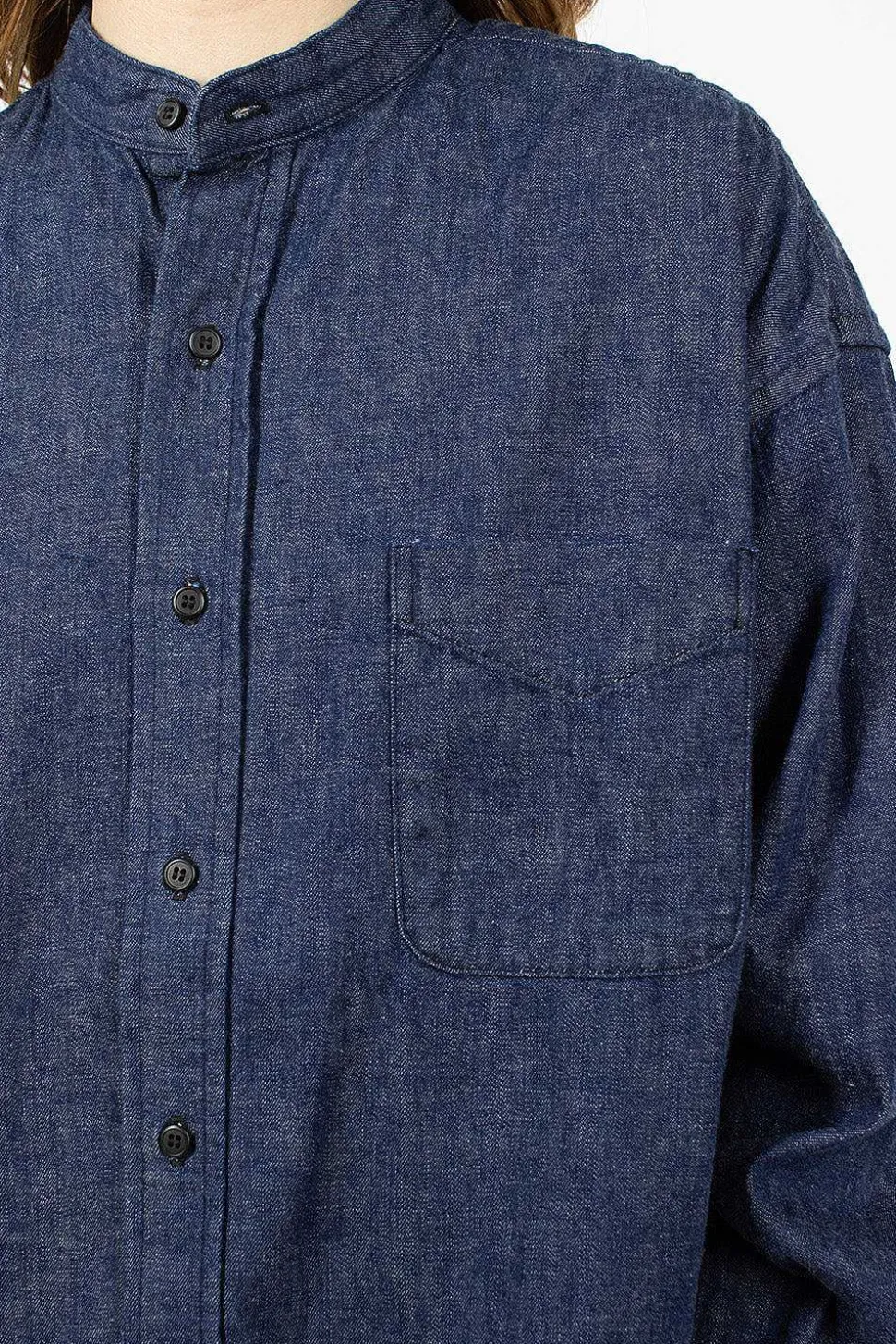 Stand Collar Shirt One Wash