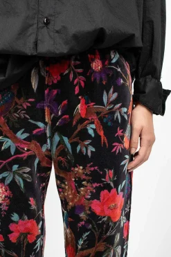 Stk Velveteen Pant Bird Print