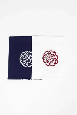 Tenugui Little Cloud Towel 2 Pack Blue/Red