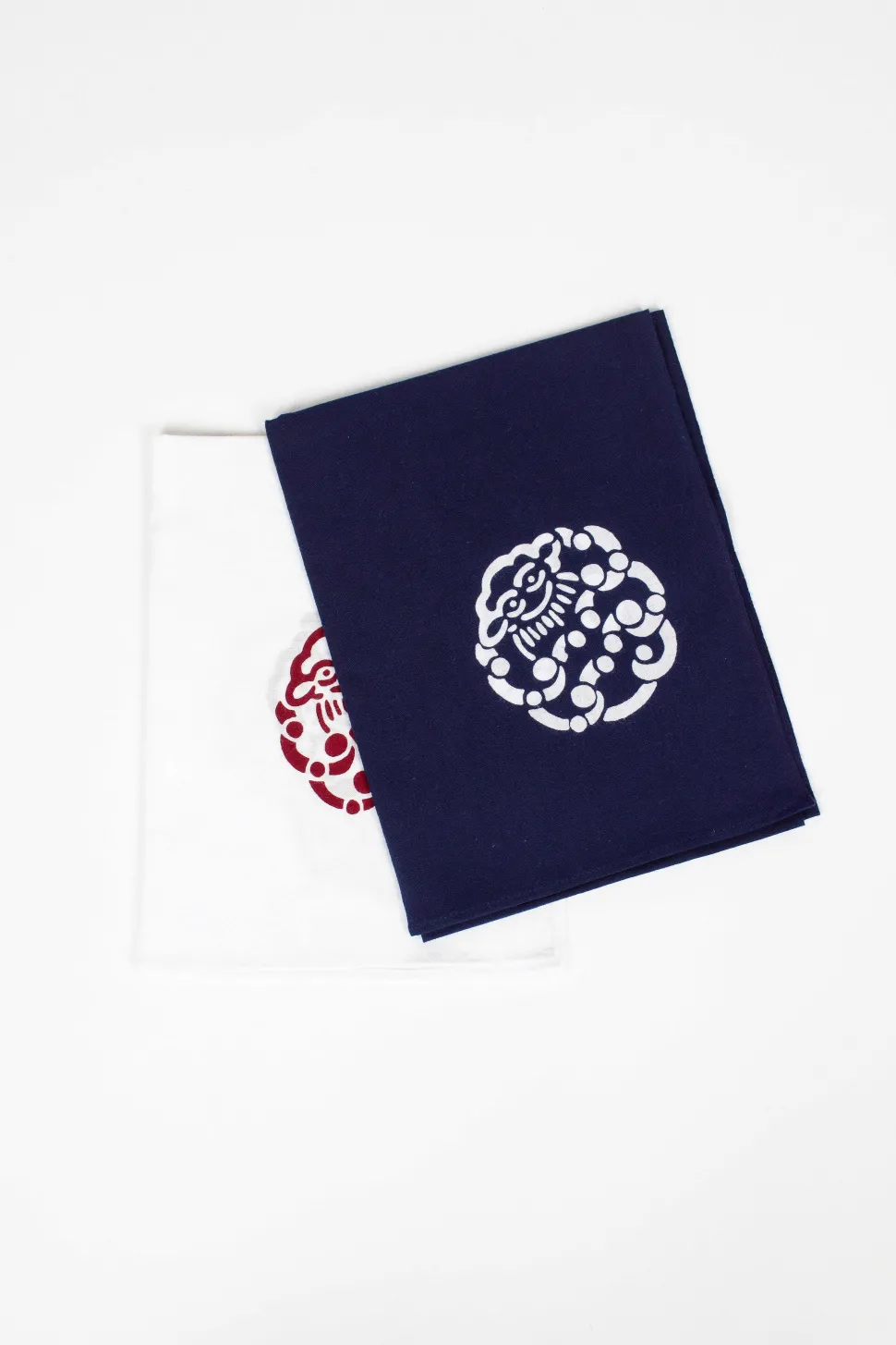 Tenugui Little Cloud Towel 2 Pack Blue/Red