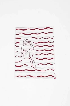 Tenugui Towel 2 Pack Blue/Red