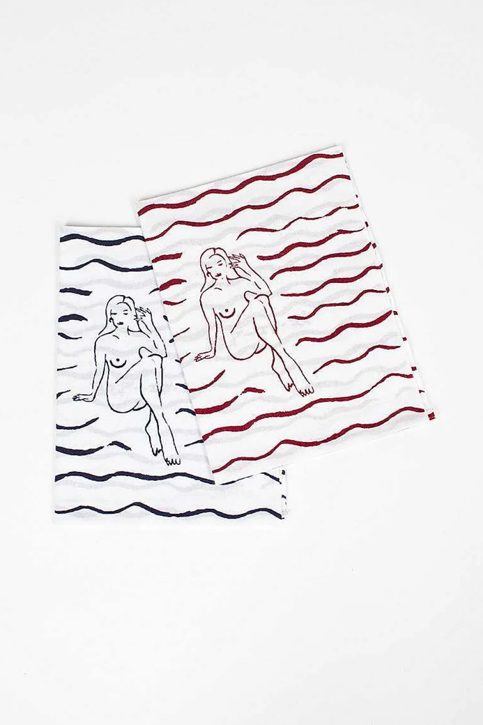 Tenugui Towel 2 Pack Blue/Red
