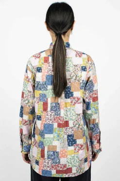 19Th Century Shirt Multi Floral Patchwork