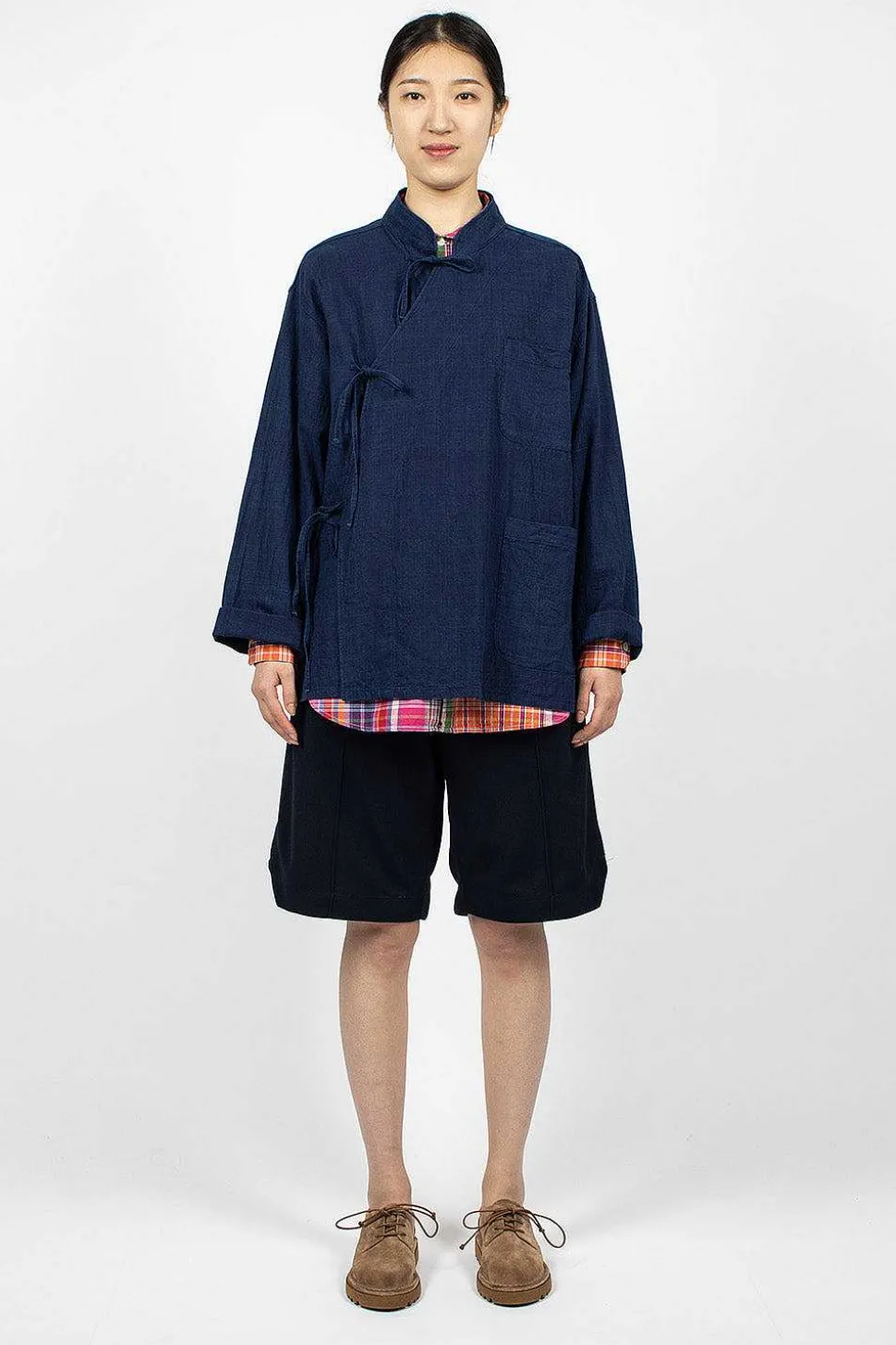 Tibet Shirt Cotton Voile Navy