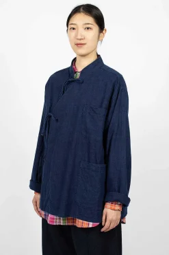 Tibet Shirt Cotton Voile Navy
