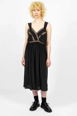 Tie Slip Dress Black