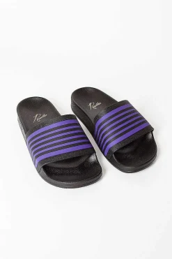 Track Line Shower Sandals Black/Purple
