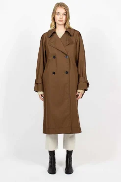 Trench Coat Coffee Brown