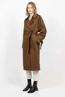 Trench Coat Coffee Brown