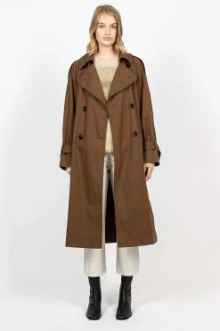 Trench Coat Coffee Brown