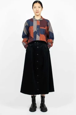 Tuck Skirt Dark Navy