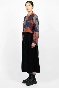 Tuck Skirt Dark Navy