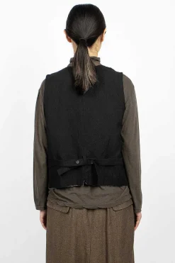 Two Tone Vest Brown Old Check