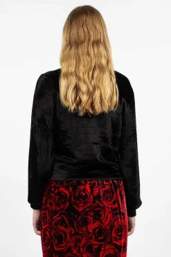 Velvet Effect Jumper Black