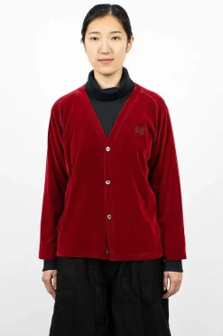 V-Neck Cardigan Red