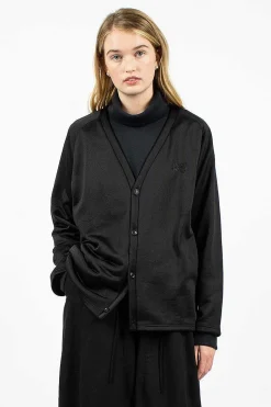 V-Neck Jersey Cardigan Black