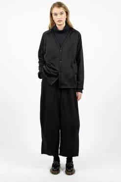 V-Neck Jersey Cardigan Black