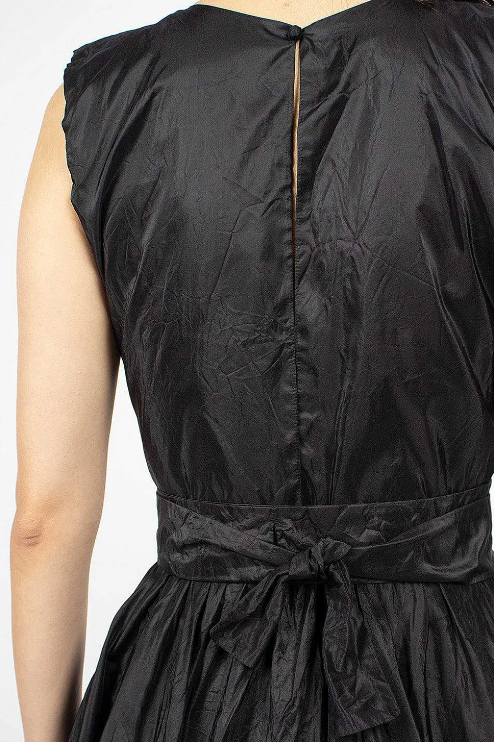 Washed Silk Button Pinafore