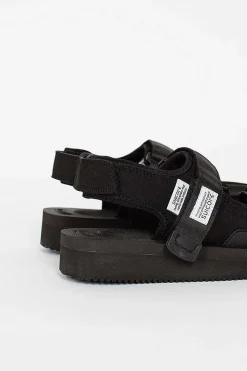 Was-V Suede Sandals Black