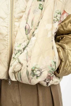 Watercolour Printed Bomber Ecru