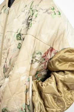 Watercolour Printed Bomber Ecru