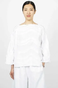 Wave Raw Cut Top White