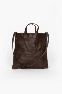 2Way Leather Tote Brown