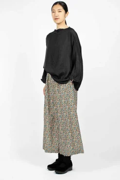 Wide Pyjama Trousers Floral Blue/Red/Orange