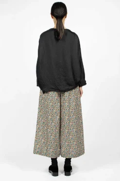 Wide Pyjama Trousers Floral Blue/Red/Orange