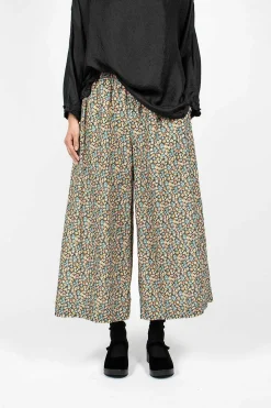 Wide Pyjama Trousers Floral Blue/Red/Orange