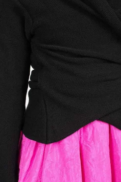 Wrap Knit Cardigan Black