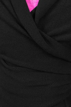 Wrap Knit Cardigan Black