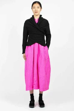 Wrap Knit Cardigan Black